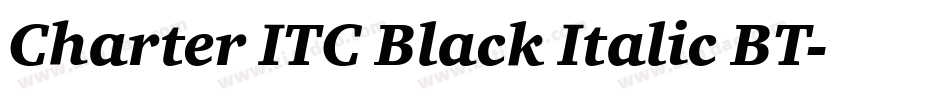 Charter ITC Black Italic BT字体转换